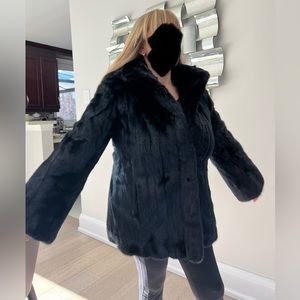 MINK FUR COAT Size 14- Made In Canada